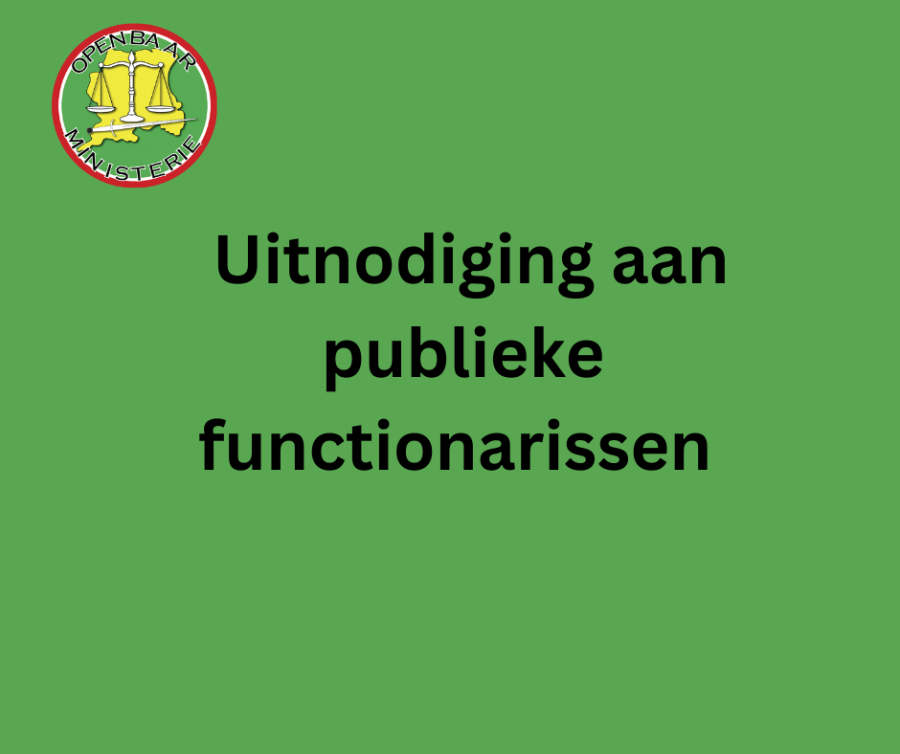 Uitnodiging aan publieke functionarissen